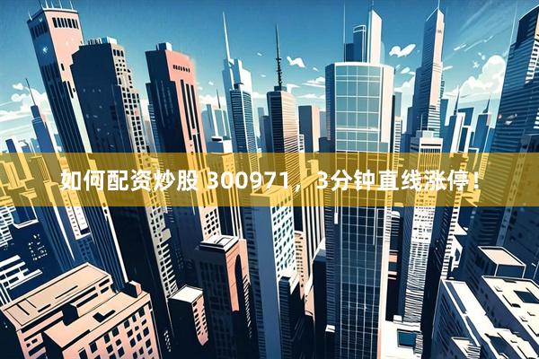 如何配资炒股 300971，3分钟直线涨停！